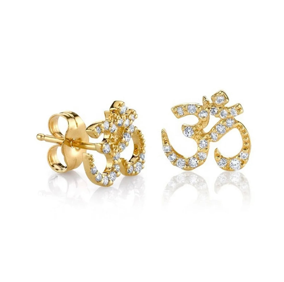 Om stud earrings