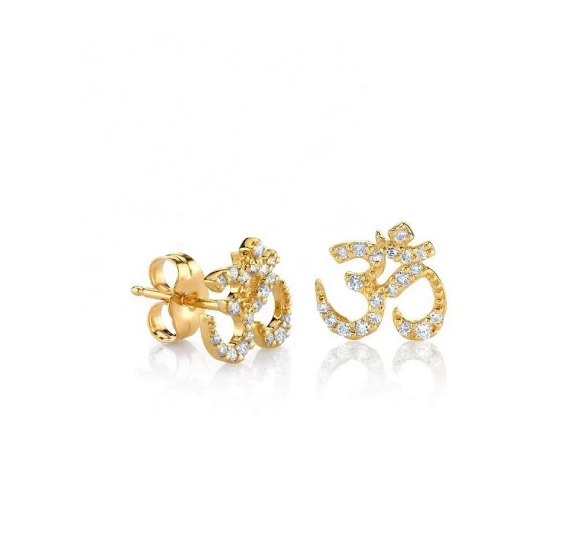 Om stud earrings